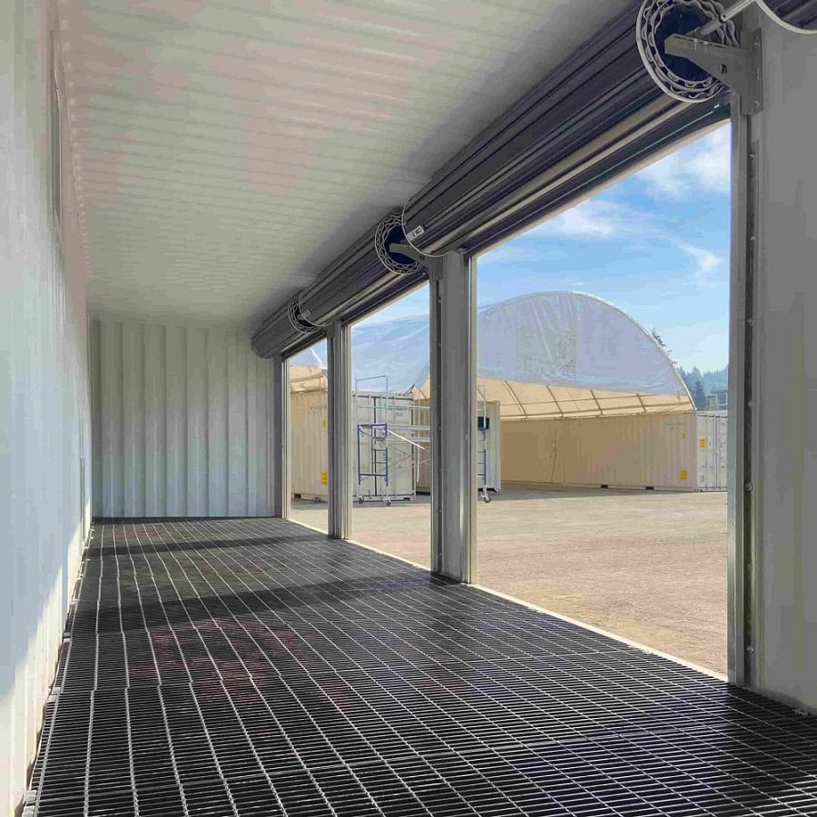 40&rsquo;HC &ldquo;CONTAINMENT CUBE&rdquo; with 4 x Roll Up Doors - Container Holdings Pty Ltd