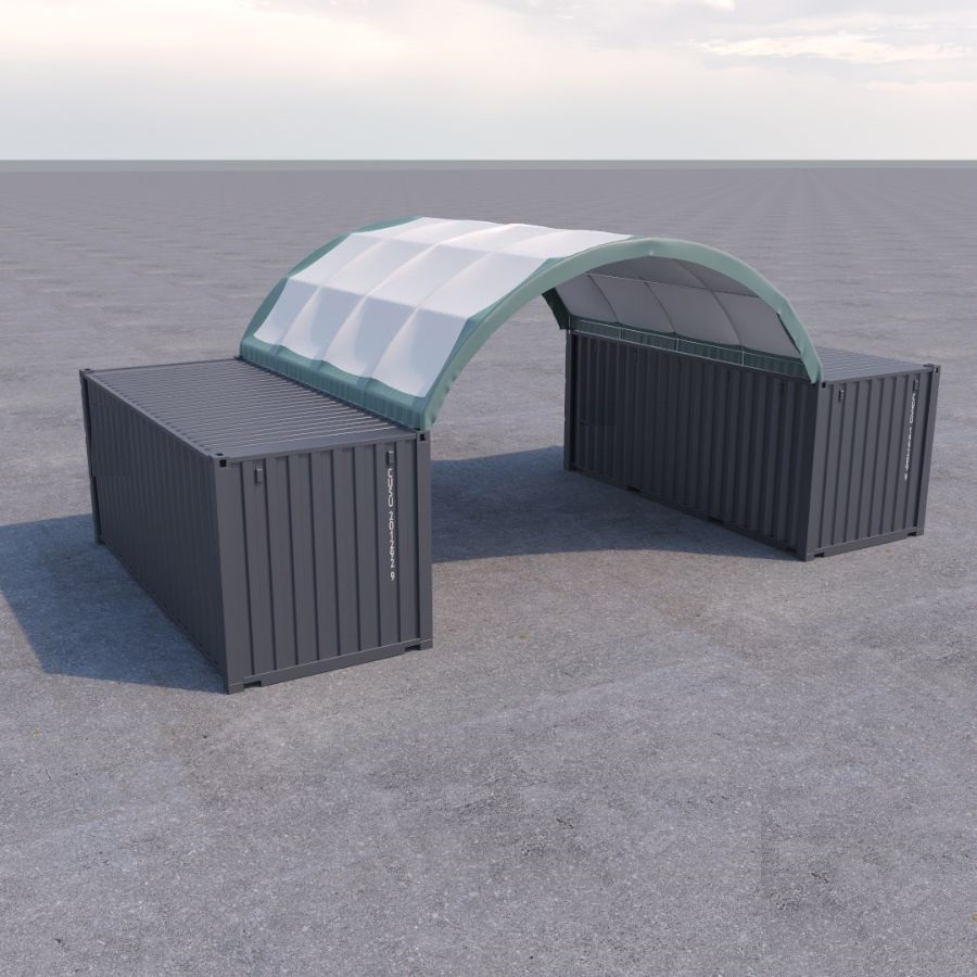 20&rsquo; x 20&rsquo; Fabric Container Shelter - Container Holdings Pty Ltd