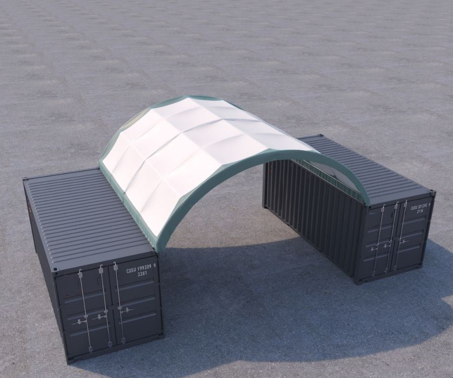 20&rsquo; x 20&rsquo; Fabric Container Shelter - Container Holdings Pty Ltd