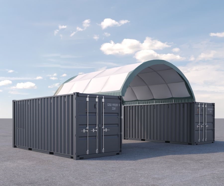 20&rsquo; x 20&rsquo; Fabric Container Shelter - Container Holdings Pty Ltd