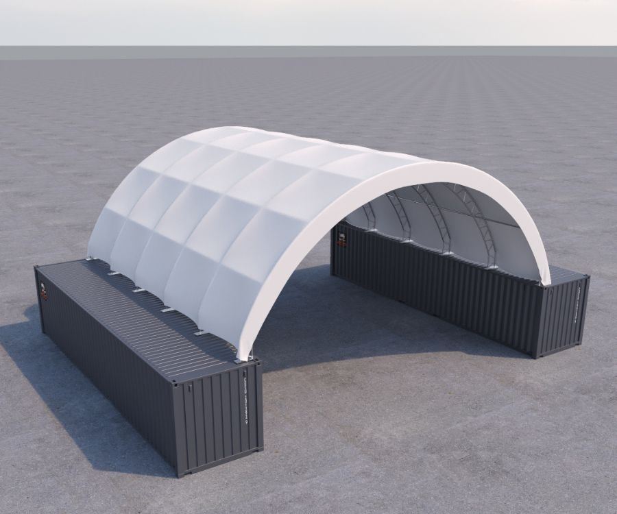40&rsquo; x 40&rsquo; Fabric Container Shelter - Container Holdings Pty Ltd