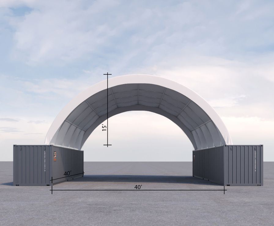 40&rsquo; x 40&rsquo; Fabric Container Shelter - Container Holdings Pty Ltd