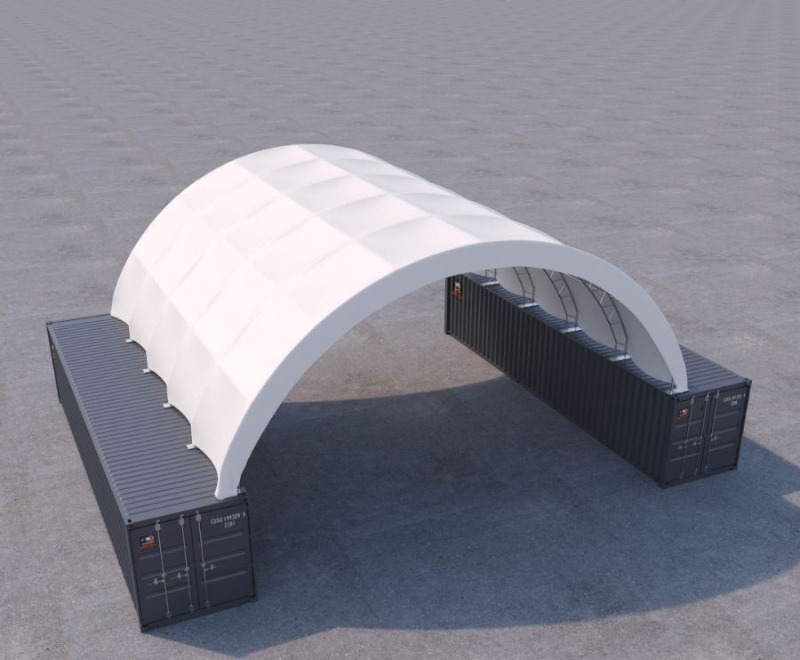 40&rsquo; x 40&rsquo; Fabric Container Shelter - Container Holdings Pty Ltd