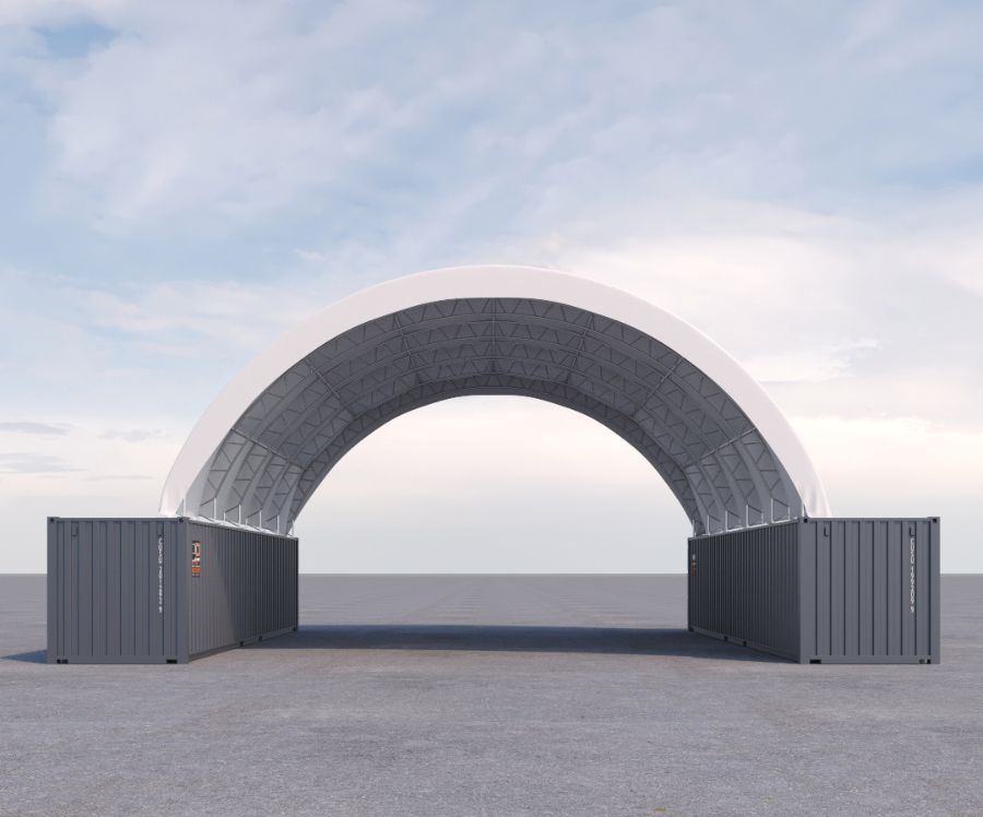 40&rsquo; x 40&rsquo; Fabric Container Shelter - Container Holdings Pty Ltd