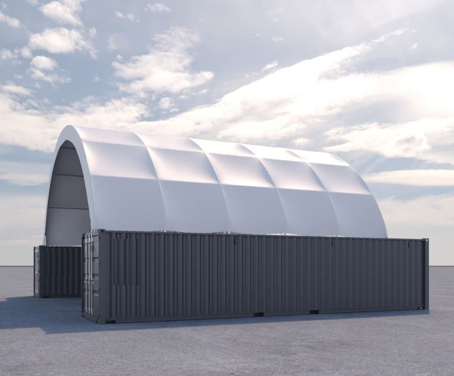 40&rsquo; x 40&rsquo; Fabric Container Shelter - Container Holdings Pty Ltd
