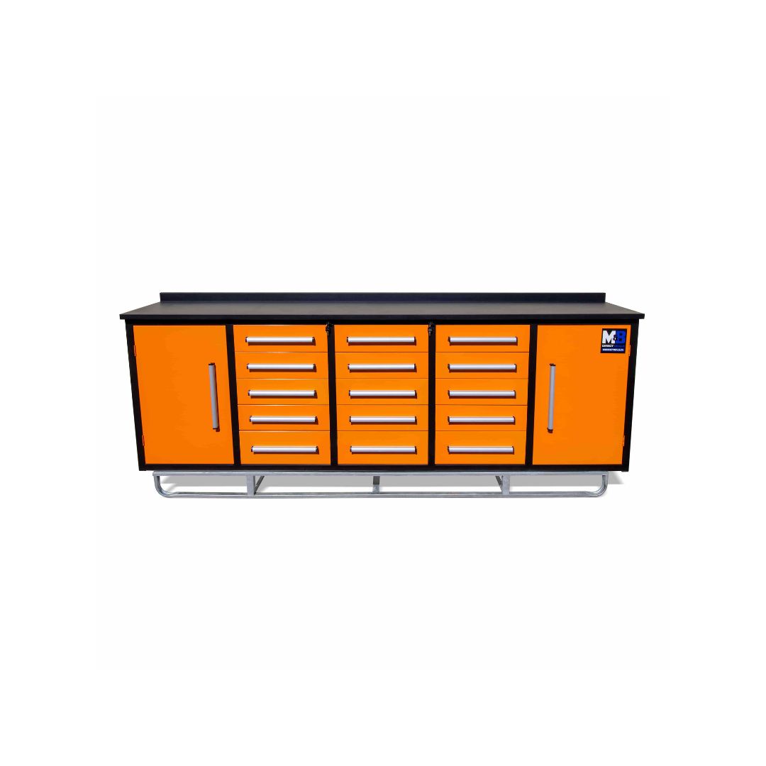 M&B | 10&rsquo; Workbench Cabinet with 15 Drawers - Container Holdings Pty Ltd