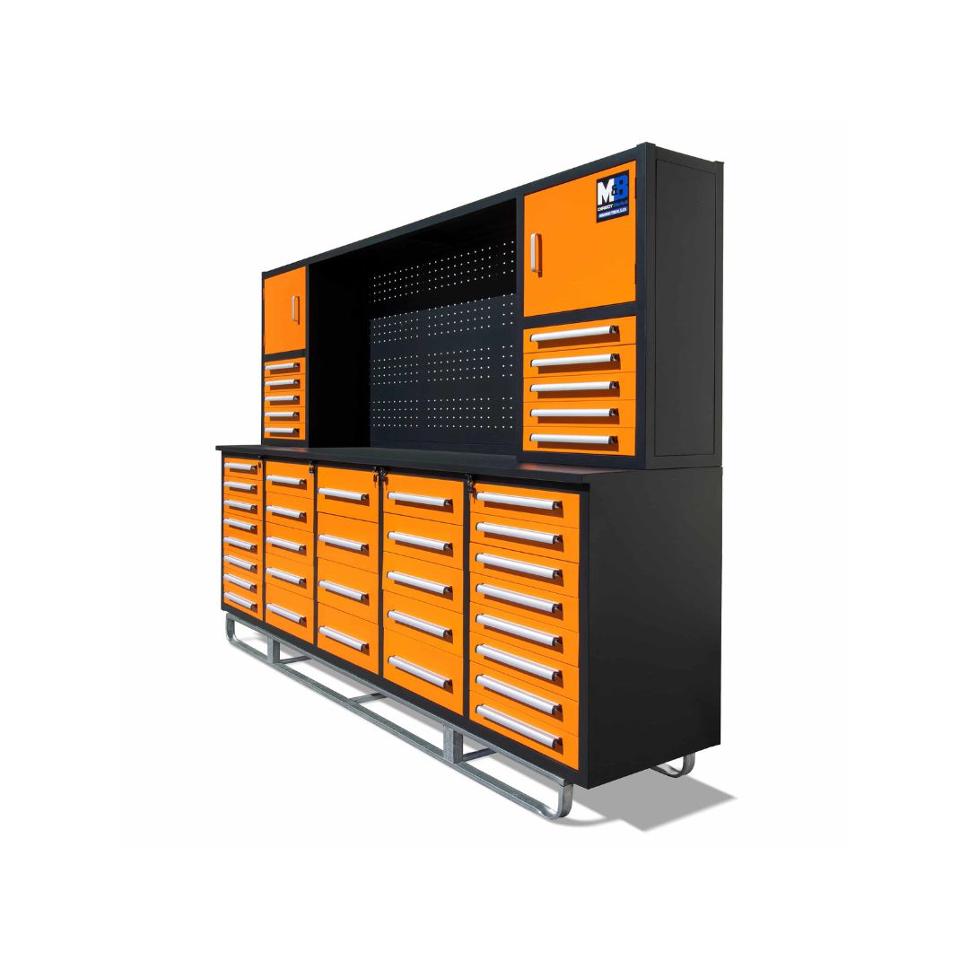 M&B | 10&rsquo; Workbench Cabinet with 40 Drawers - Container Holdings Pty Ltd