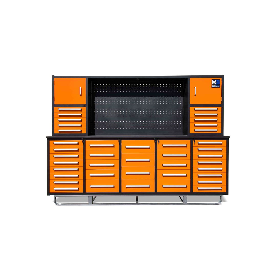 M&B | 10&rsquo; Workbench Cabinet with 40 Drawers - Container Holdings Pty Ltd