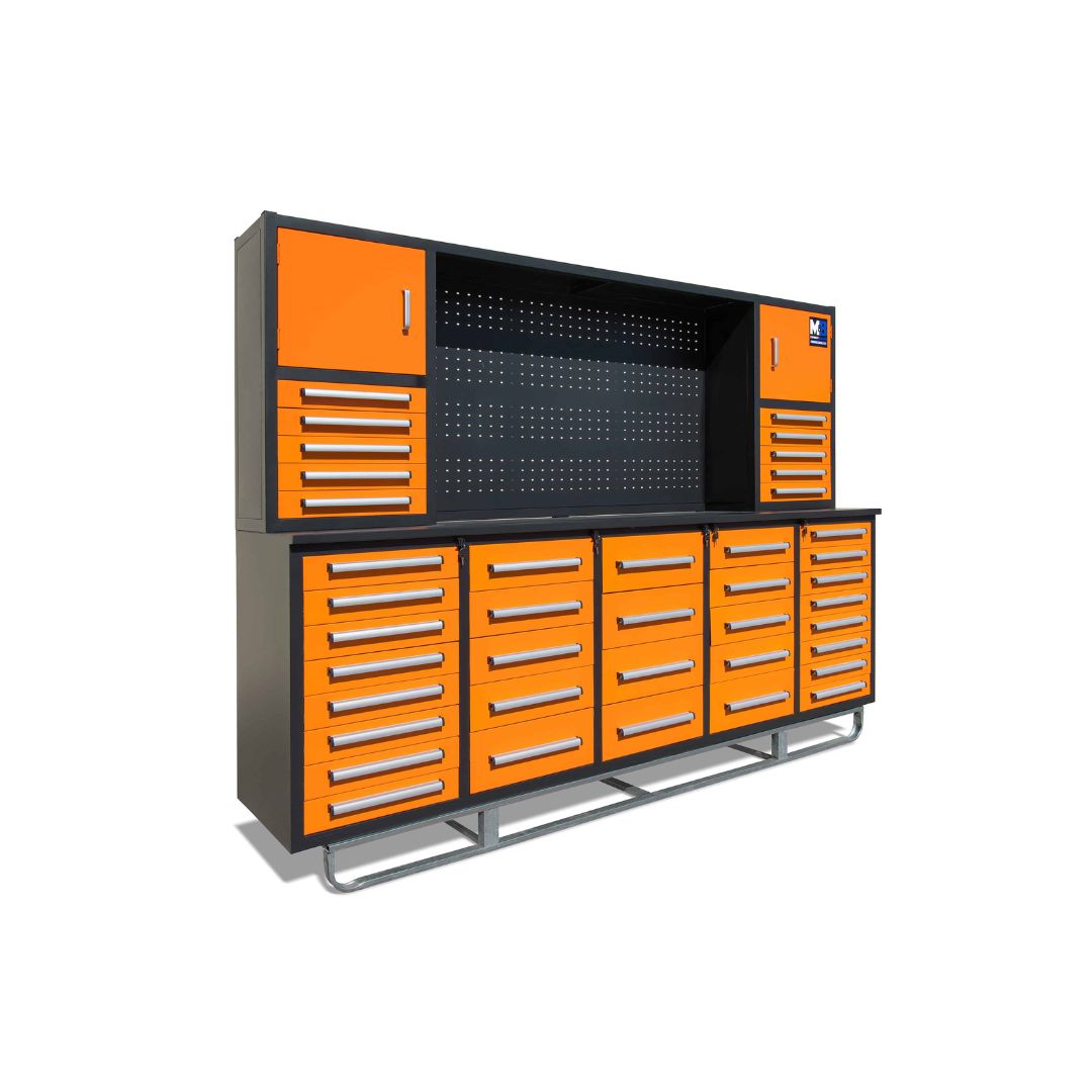 M&B | 10&rsquo; Workbench Cabinet with 40 Drawers - Container Holdings Pty Ltd