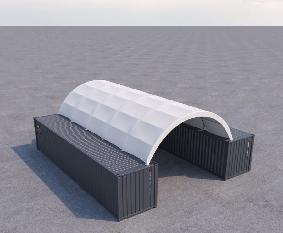 20&prime; x 40&prime; Fabric Container Shelter - Container Holdings Pty Ltd