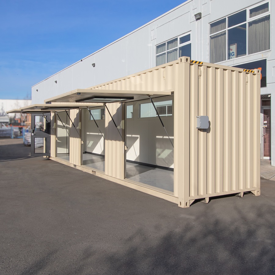 40&rsquo; Art Studio w/Flip up Doors - Container Holdings Pty Ltd